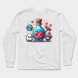 Valentine's Cartoon Delights T-Shirt Long Sleeve T-Shirt